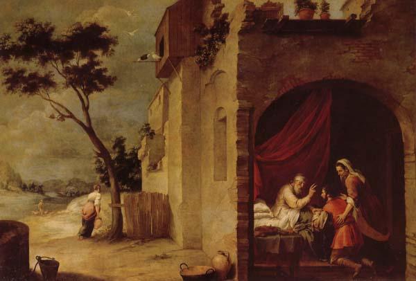 Bartolome Esteban Murillo Isaac Blessing Jacob oil painting picture